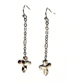 Cross Drop Earrings