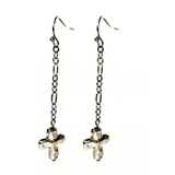 Cross Drop Earrings