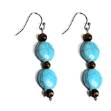 Tiger Eye and Howlite Earrings