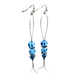 Turquoise Glass Earrings