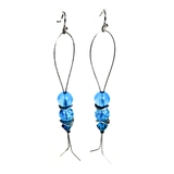 Turquoise Glass Earrings