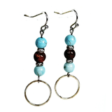 Turquoise and Tiger Eye Earrings