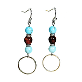 Turquoise and Tiger Eye Earrings