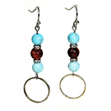 Turquoise and Tiger Eye Earrings