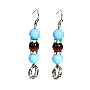 Turquoise and Tiger Eye Earrings