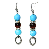 Turquoise and Tiger Eye Earrings