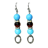 Turquoise and Tiger Eye Earrings