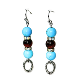 Turquoise and Tiger Eye Earrings