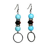 Turquoise and Tiger Eye Earrings