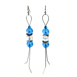 Turquoise Glass Earrings