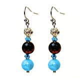 Turquoise and Tiger Eye Earrings