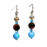 Turquoise and Tiger Eye Earrings