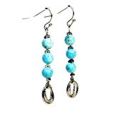 Turquoise and Hematite Earrings