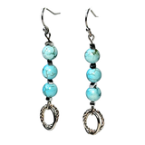 Turquoise and Hematite Earrings