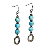 Turquoise and Hematite Earrings