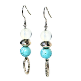 Turquoise and Moonstone Earrings