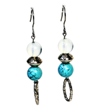 Turquoise and Moonstone Earrings