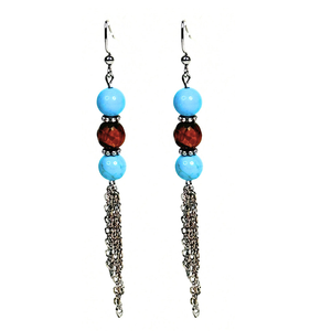 Turquoise and Tiger Eye Earrings