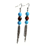 Turquoise and Tiger Eye Earrings