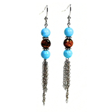 Turquoise and Tiger Eye Earrings