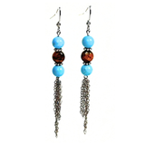 Turquoise and Tiger Eye Earrings