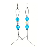 Turquoise Glass Earrings