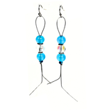 Turquoise Glass Earrings