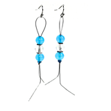 Turquoise Glass Earrings