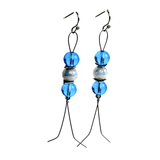 Turquoise Glass Earrings