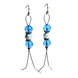 Turquoise Glass Earrings