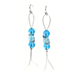 Turquoise Glass Earrings