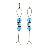 Turquoise Glass Earrings