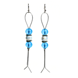 Turquoise Glass Earrings