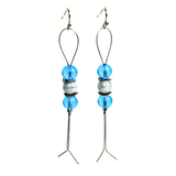 Turquoise Glass Earrings