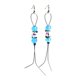 Turquoise Glass Earrings