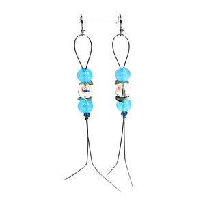 Turquoise Glass Earrings