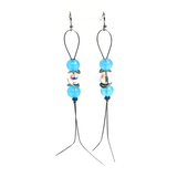 Turquoise Glass Earrings