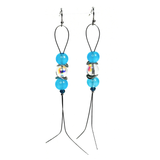 Turquoise Glass Earrings