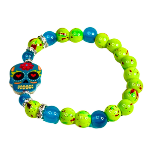 Halloween and Sugar Skull Inspired Charm Women's Bracelet