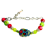 Halloween and Sugar Skull Inspired Charm Women's Bracelet